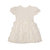 Short Sleeve Dress With Butterfly Applique White - White