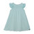Short Sleeve Dress With Frill - Light Turquoise - Light Turquoise