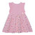 Short Sleeve Frill Dress With Tulle Print Skirt Pink - Pink