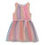 Sleeveless Dress With Rainbow Mesh Pink - Pink