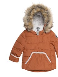 Solid Two Piece Baby Snowsuit Brown