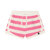 Striped Basic Terry Cloth Short Pink & White - Pink & White