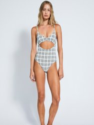 Milena Full Piece - Off-White Plaid