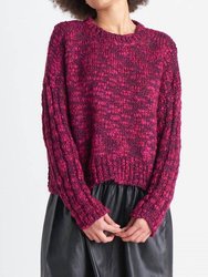 Chunky Knit Sweater - Berry Melange