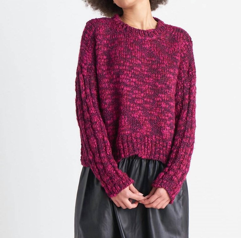 Chunky Knit Sweater - Berry Melange