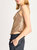 Cowl Neck Sequin Tank In Gold