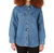 F22 Rounded Hem Denim Shacket - Medium Blue