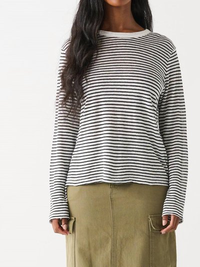 DEX Long Sleeve Stripe Top In Black And White product