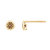 10K Solid Gold Birthstone Stud Earrings - Nov - Citrine