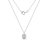 14K Solid Gold Solitaire Necklace - White Gold
