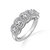 5-Stone Halo Ring - Silver