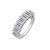 Baguette Cut 7-Stone Ring - Silver