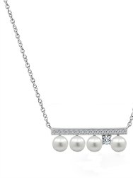 Bar Pearl Pendant Necklace