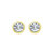 Bezel Stud Earrings - Yellow Gold