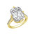 Cathedral Emerald Cut Cocktail Ring - Yellow Gold