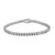 Classic 3mm Princess Cut Tennis Bracelet - Rhodium