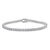 Classic 3mm Round Cut Tennis Bracelet - Rhodium