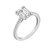 Classic Emerald Cut Solitaire Ring - Silver