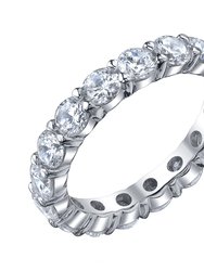 Classic Round Cut Eternity Ring - Silver