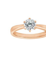 Classic Round Solitaire Ring - Rose Gold
