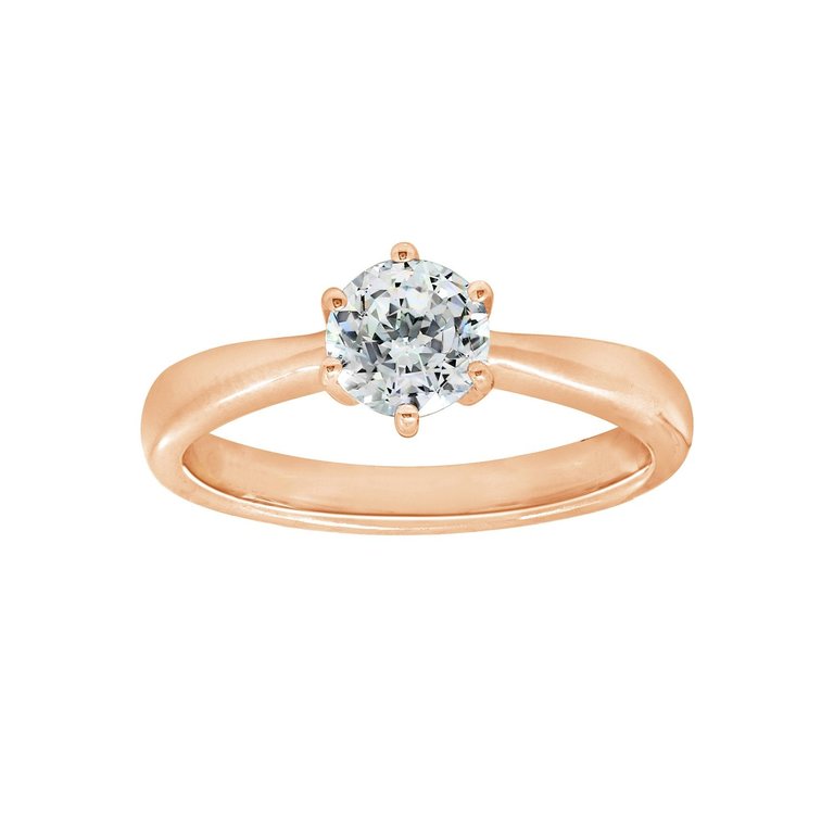 Classic Round Solitaire Ring - Rose Gold