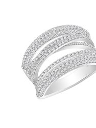 Crisscross Spiral Ring - Silver