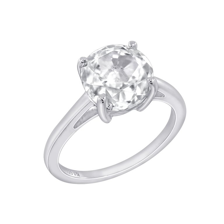 Cubic Zirconia Cocktail Ring - White