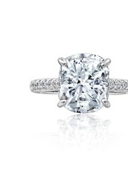 Cushion Emerald Cut Solitaire Ring