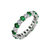 Gemstone Eternity Band Ring - Emerald