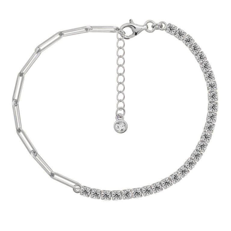 Half & Half Bracelet - White