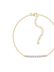 Horizontal Round Bar Bracelet - Gold