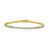 Minimal 3.5mm Round Cut Tennis Bracelet - Yellow Gold