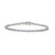 Minimal 3.5mm Round Cut Tennis Bracelet - Rhodium