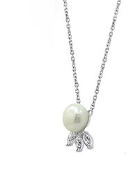 Ocean Gift Pearl With CZ Accents Necklace