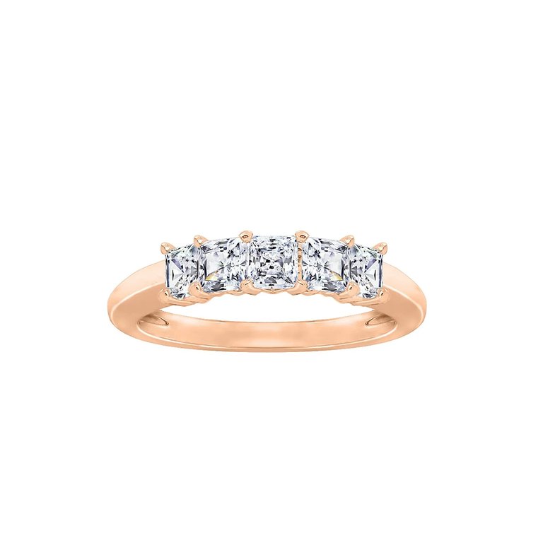 Princess 5-Stone Ring - Rose Gold