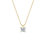 Princess Solitaire Pendant Necklace - Gold