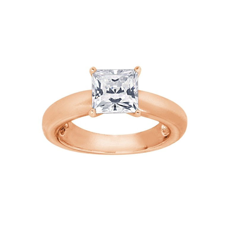 Princess Solitare Ring - Rose Gold