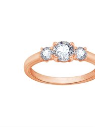 Round 3-Stone Ring - Rose Gold