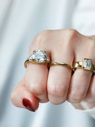 Round CZ Engagement Ring