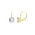 Round Solitaire Earrings With Leverback - Yellow Gold