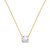 Round Solitaire Pendant Necklace - Gold