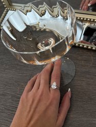 Solitaire Pear Cocktail Ring