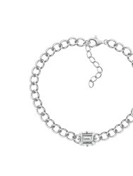 Solo Emerald Chain Bracelet - Platinum