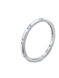 Stackable Station Ring - Silver