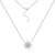 Starburst Pave Pendant Necklace - White