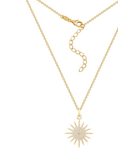 Diamonbliss Sunburst Pave Pendant Necklace product