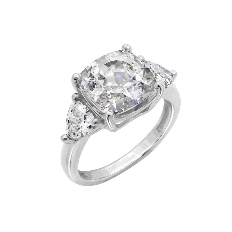 Timeless Cushion Cut Engagement Ring - Silver