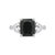 Timeless Emerald Cut Engagement Ring - Black