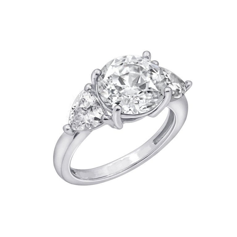 Timeless Round Cut Engagement Ring - Clear