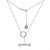 Toggle Necklace With Duo Pearls - Silver